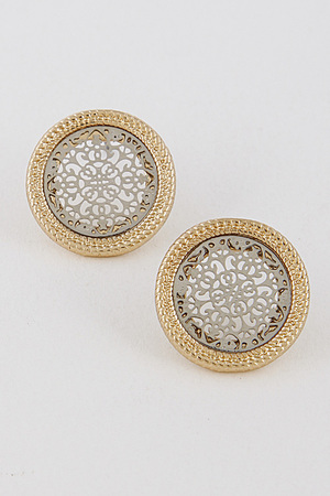 Circle Earrings with Intricate Pattern 7ABE5